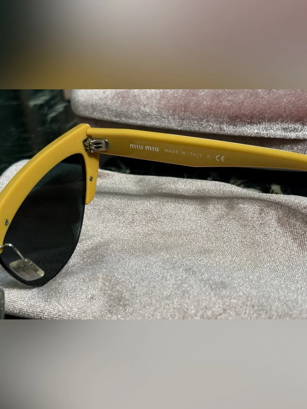 Miu Miu Yellow Cat Eye Sunglasses - MU 04US